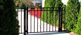 Commercial Aluminum Gate San Marino Style Horizon Straight Commercial Gate